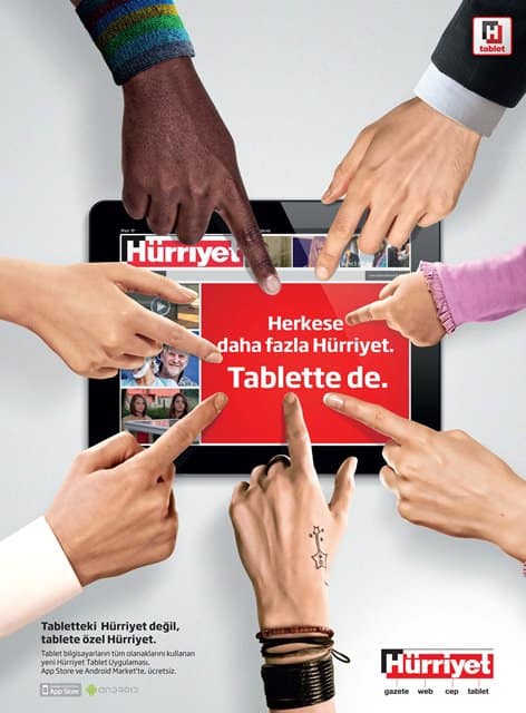Tabletteki Hürriyet değil, tablete özel Hürriyet